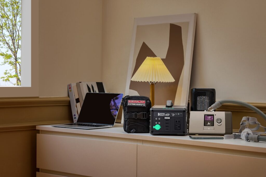 Portable power station supporting electronics during a power outage